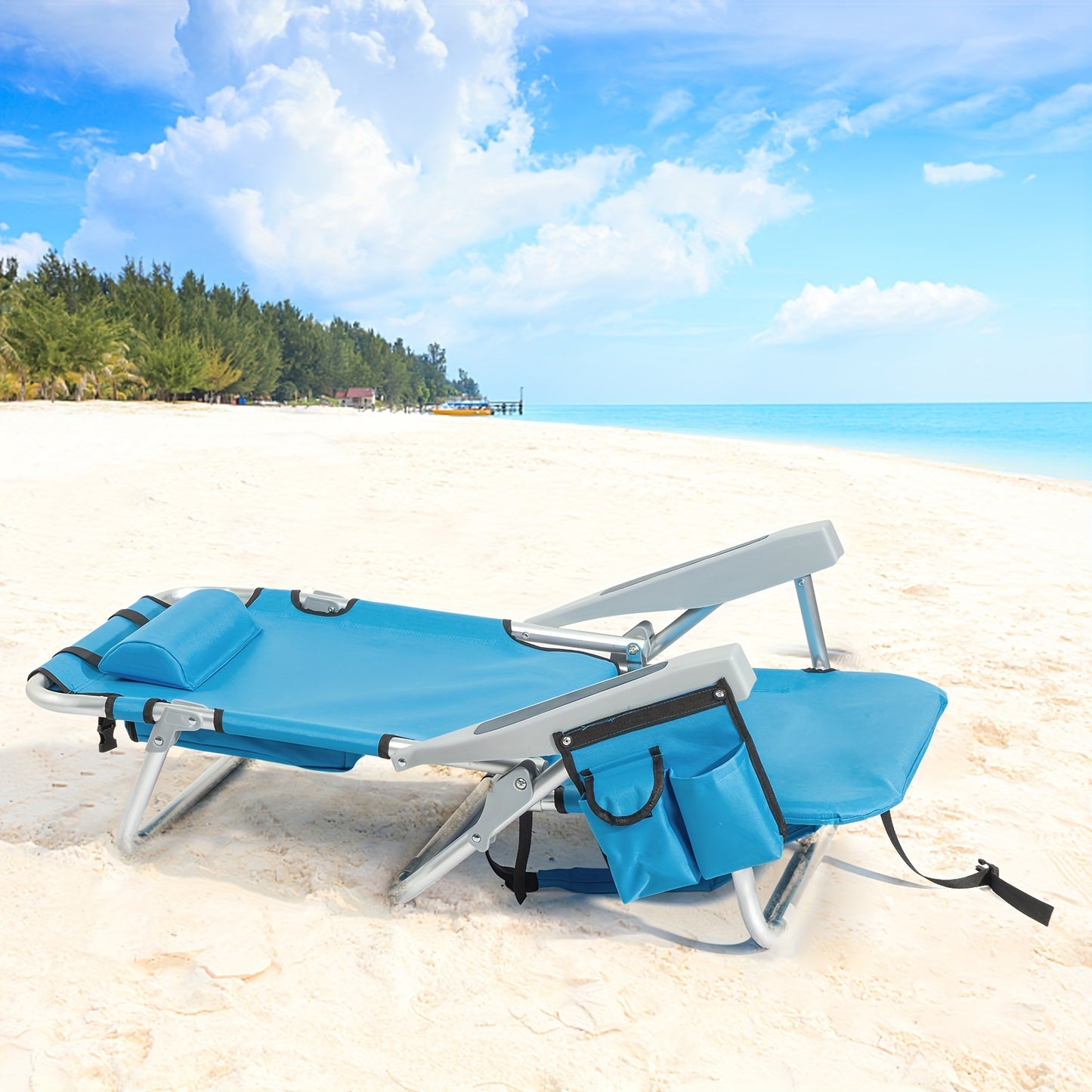 Lightweight portable folding lounger chair