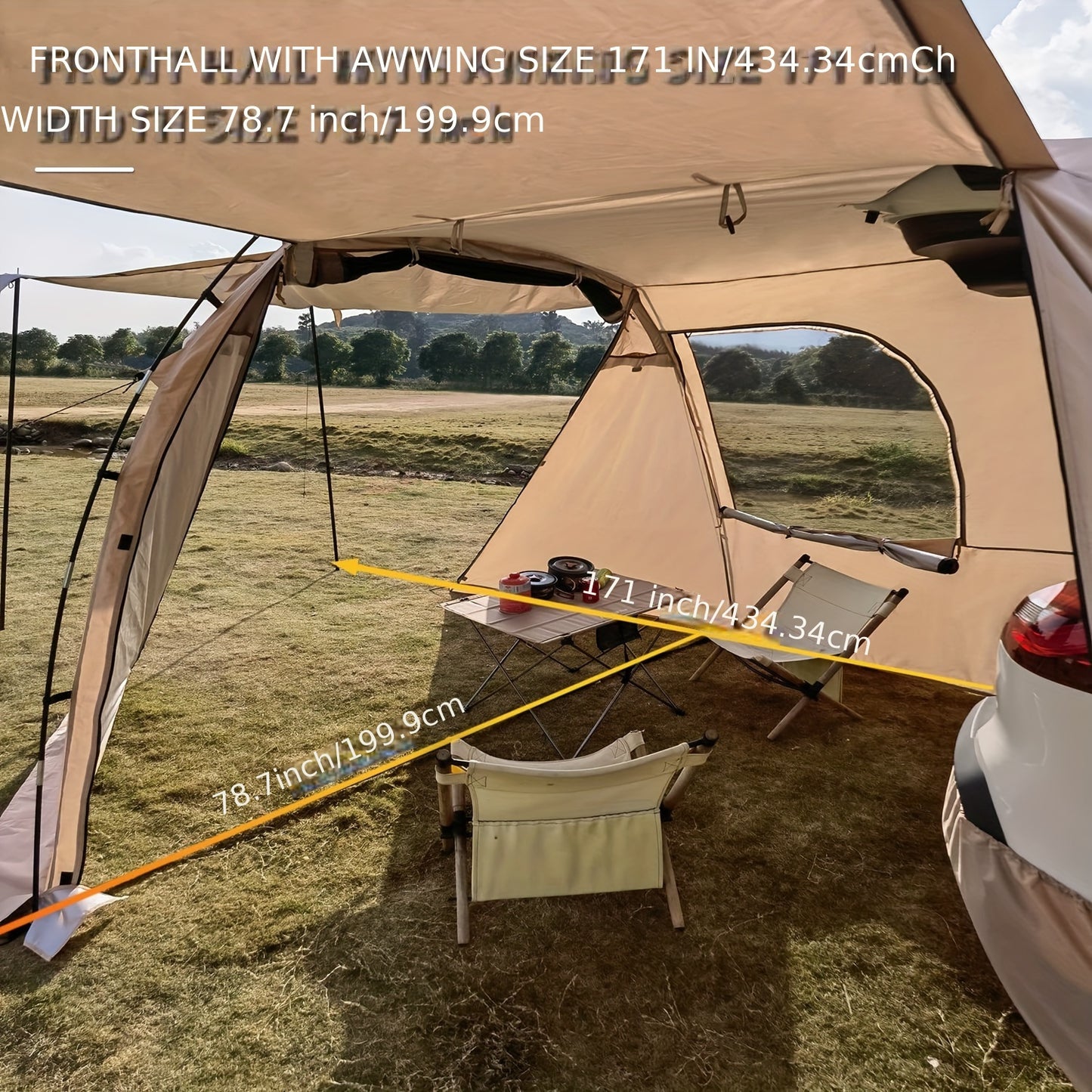 SUV Car Tent, Tailgate Shade Awning Tent for Camping