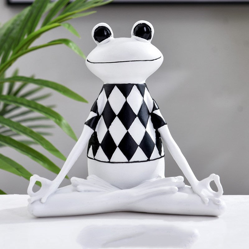 Miniature abstract sculpture Yogi Frog