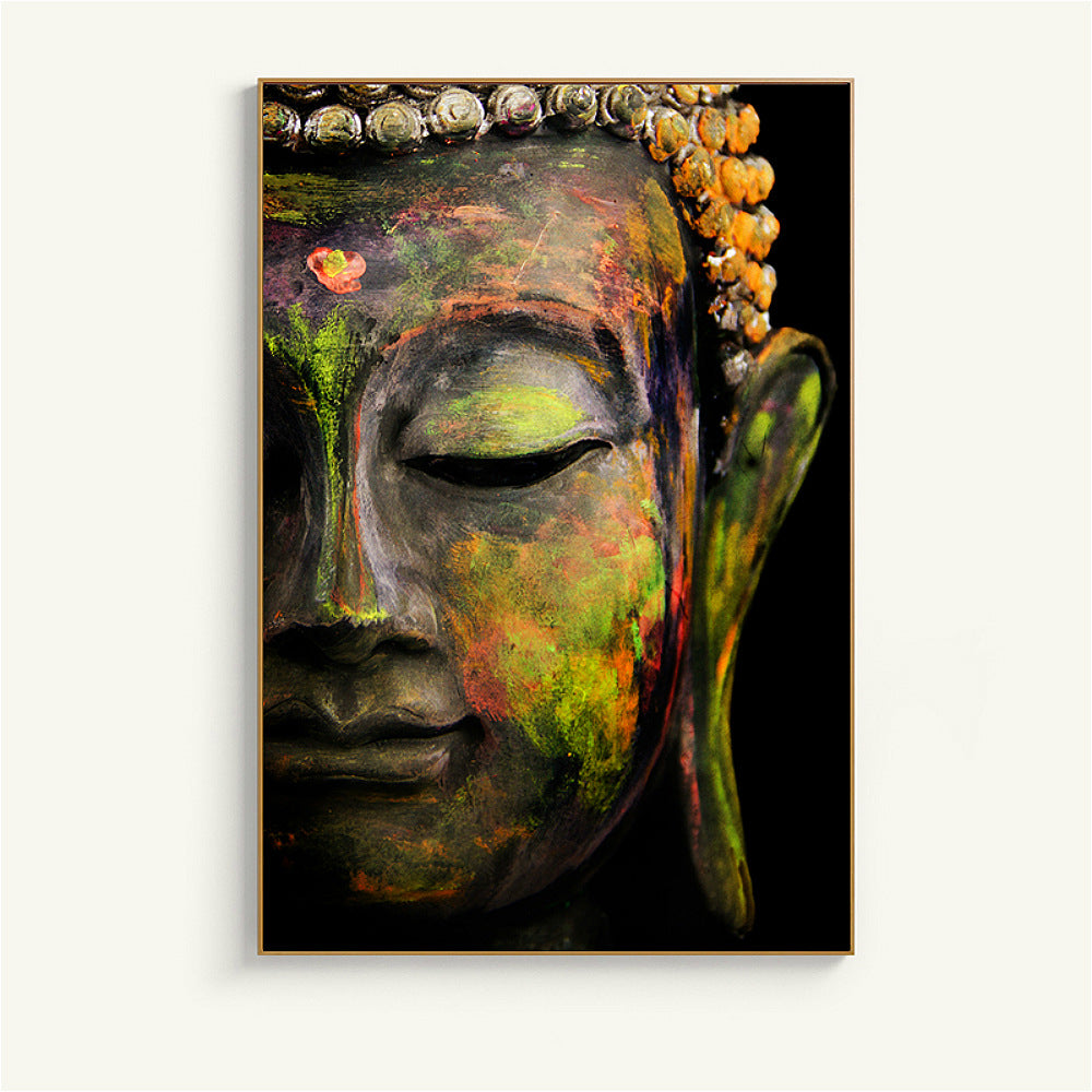 Stylized portrait of the Buddha