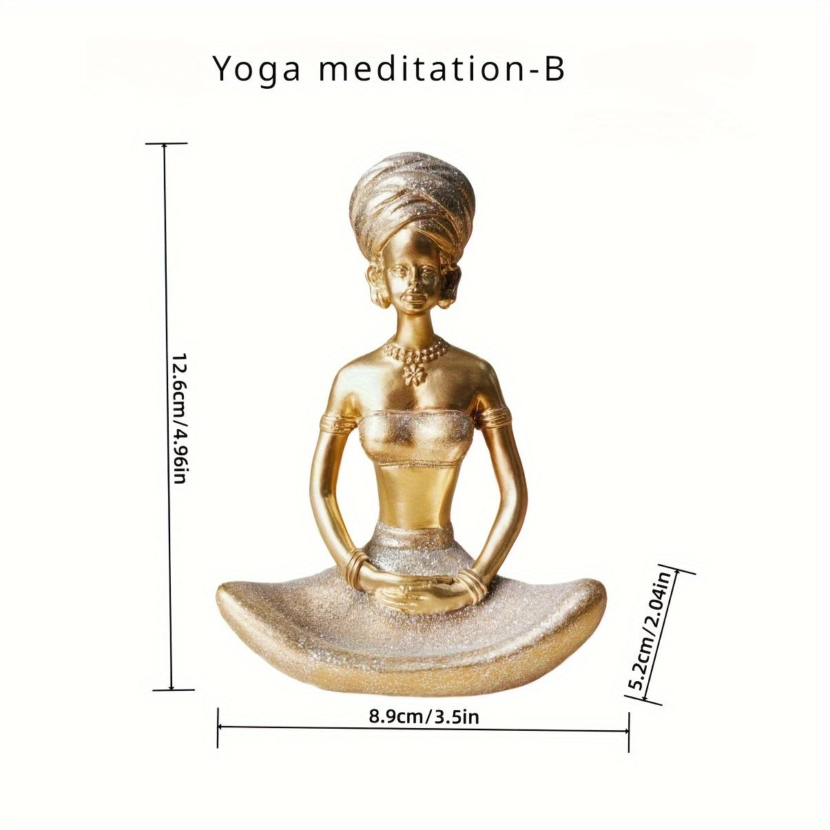 Decorative resin figurines of meditating girl