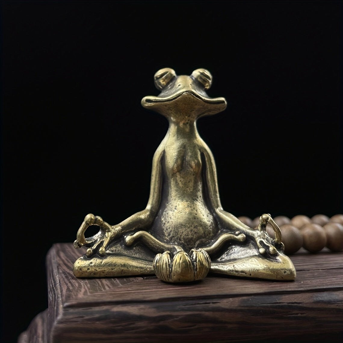 Handmade brass frog incense insert, table ornament, frog incense holder for meditation