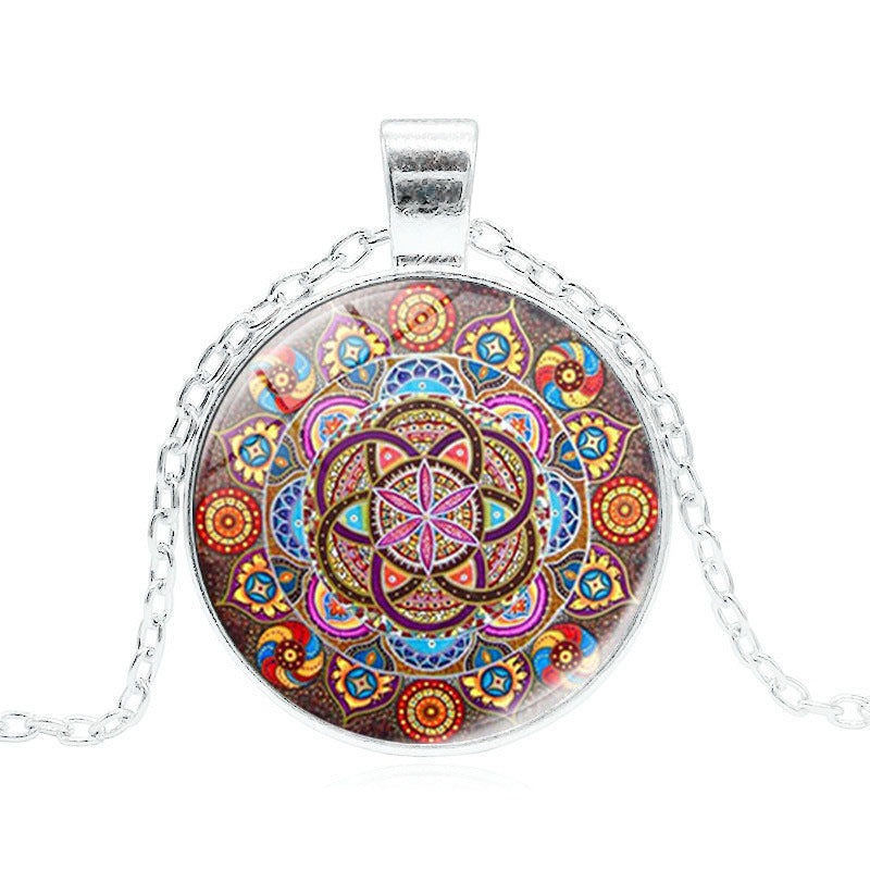 Mandala pendant-amulet with chain