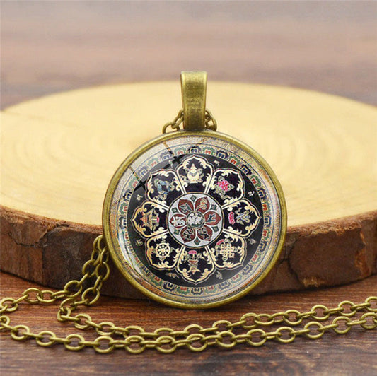 Tibetan Buddhist Mandala Necklace