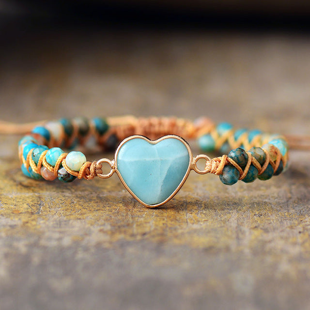 Bracelet with amazonite "tender love"