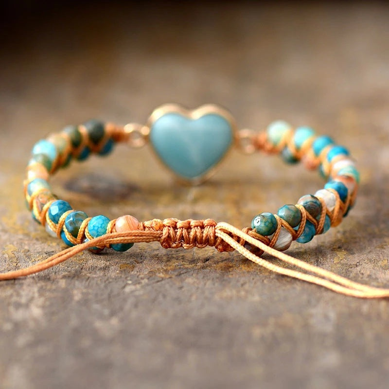 Bracelet with amazonite "tender love"