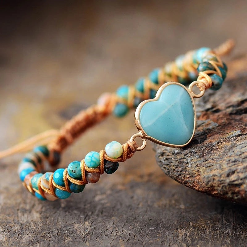 Bracelet with amazonite "tender love"