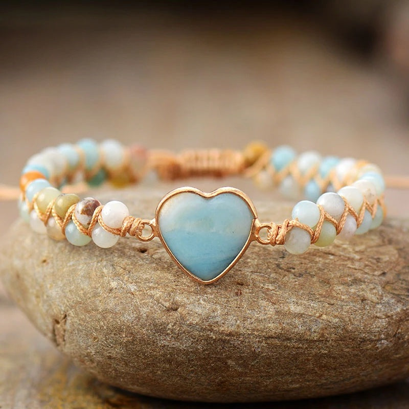 Bracelet with amazonite "tender love"