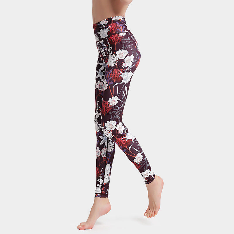 Floral yoga leggings