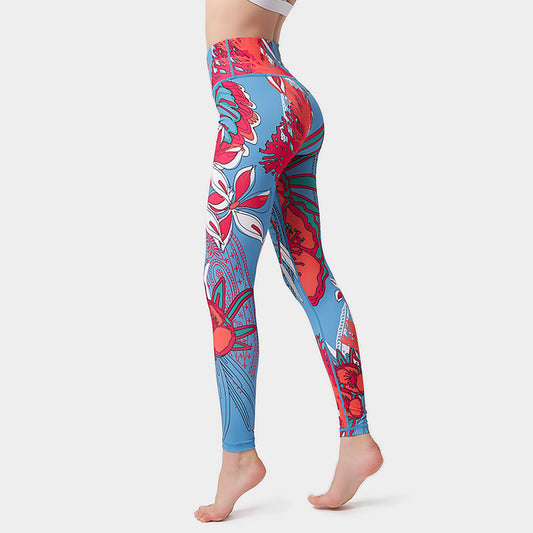 Floral yoga leggings