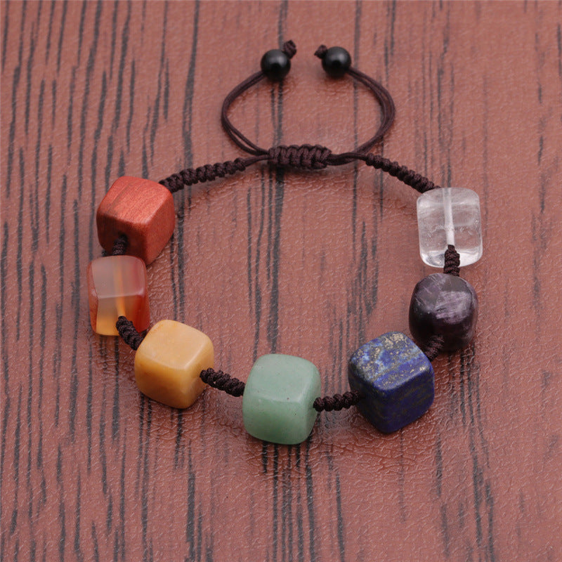 Chakra bracelet of different stones/ shambala