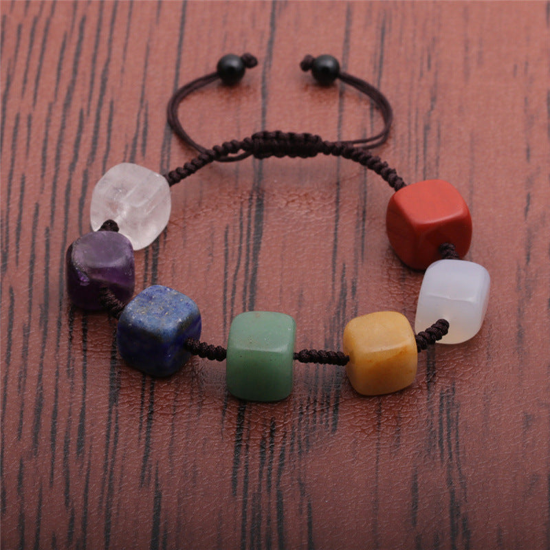 Chakra bracelet of different stones/ shambala