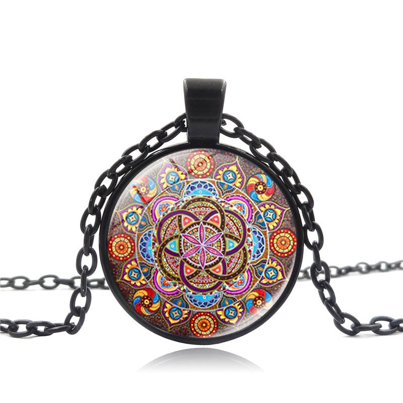 Mandala pendant-amulet with chain