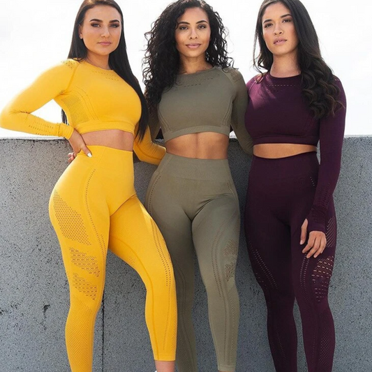 Seamless yoga gym suit