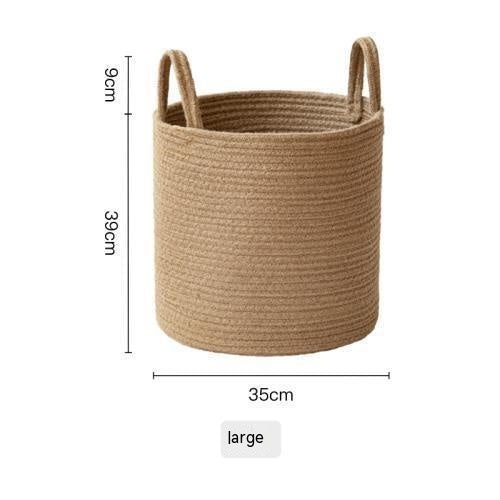 Jute Hand-woven Cotton Basket