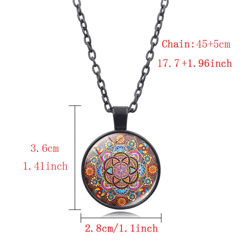 Mandala pendant-amulet with chain