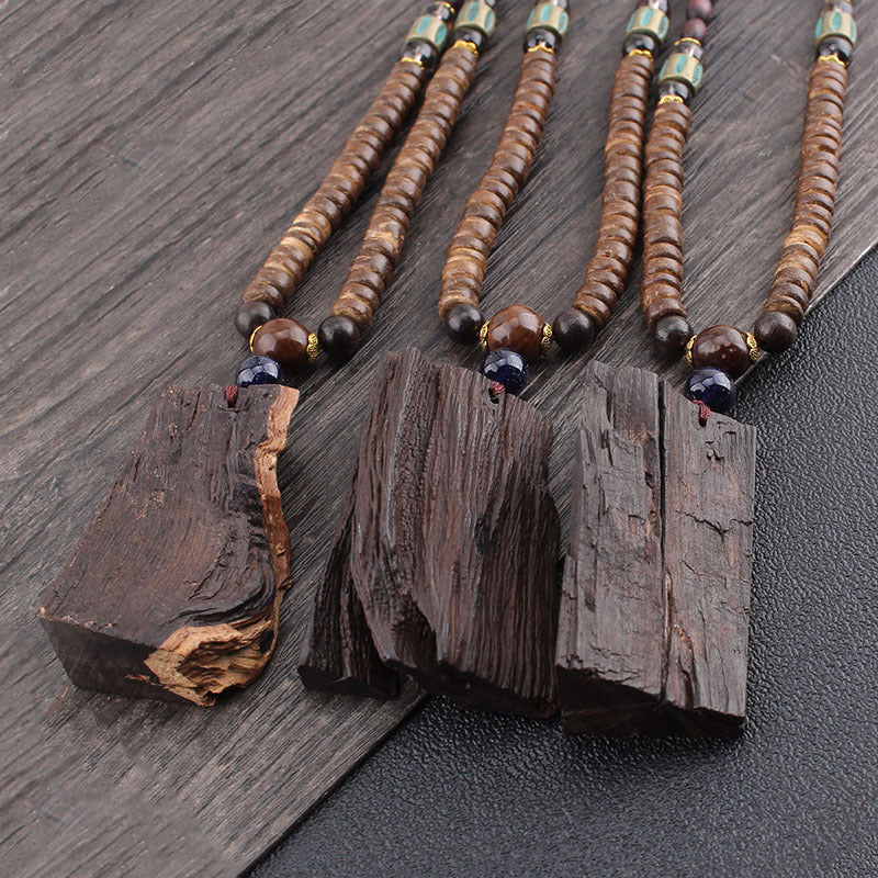 Tibetan Wenge Wood Necklace