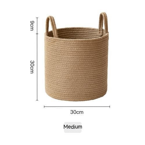 Jute Hand-woven Cotton Basket