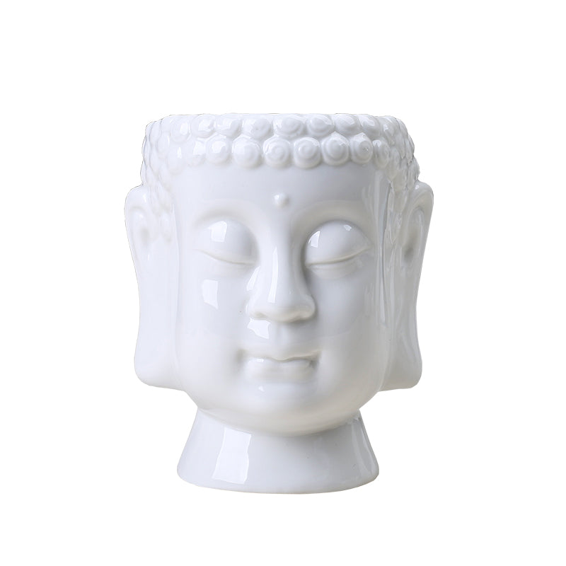 Buddha head ceramic pot