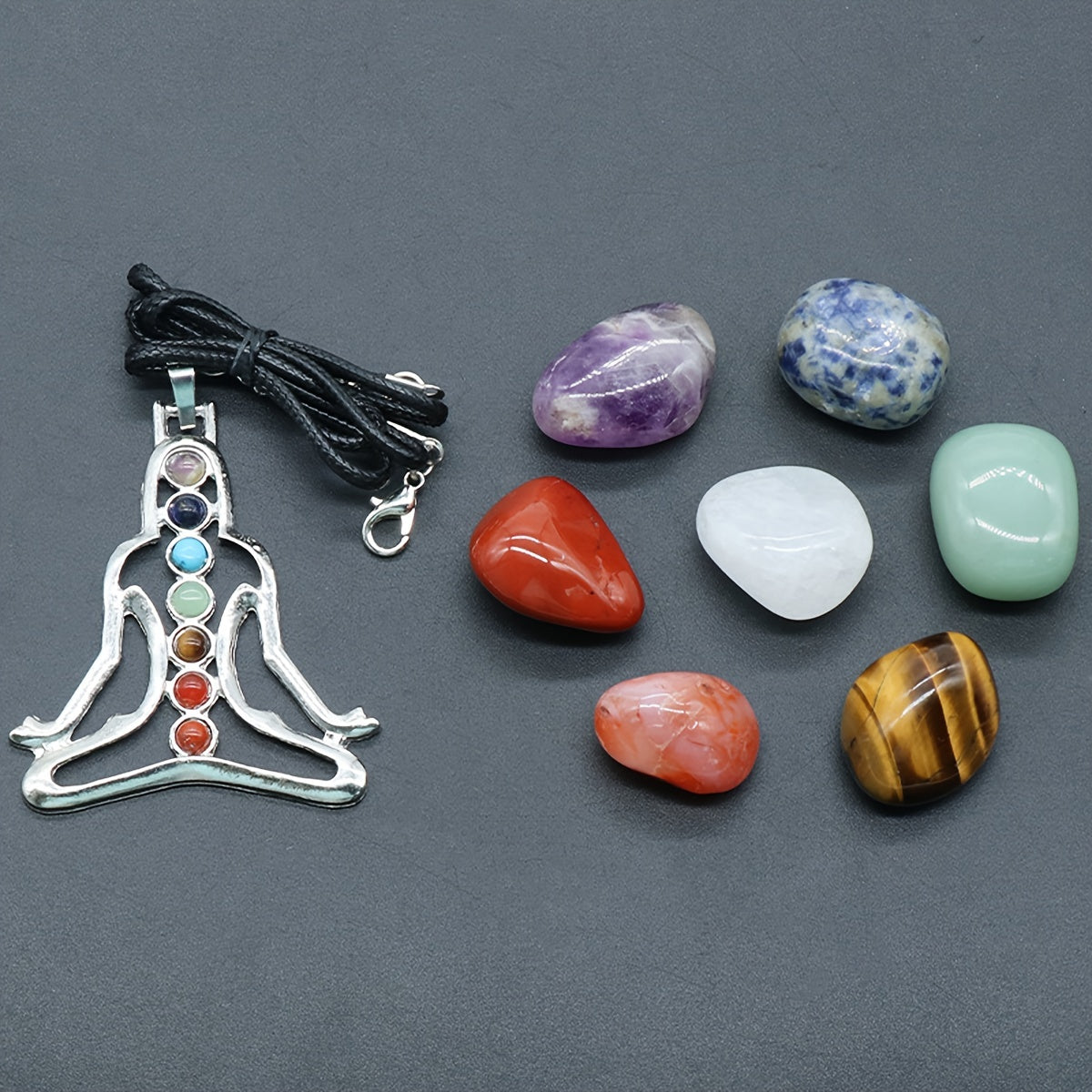 8pcs/Set Natural Stones, Chakra Spiritual Stones For Meditation