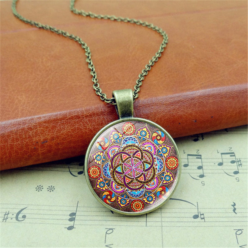 Mandala pendant-amulet with chain