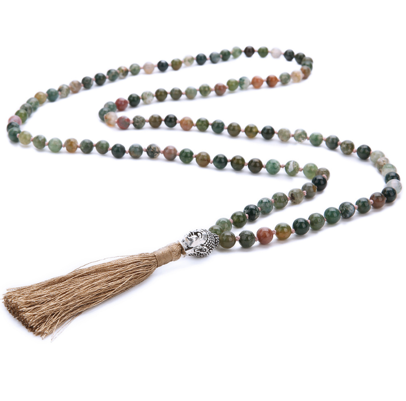 Moss agate 108 beads rosary beads