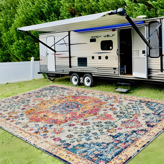 Vintage Boho Outdoor Non-slip Camping Rug