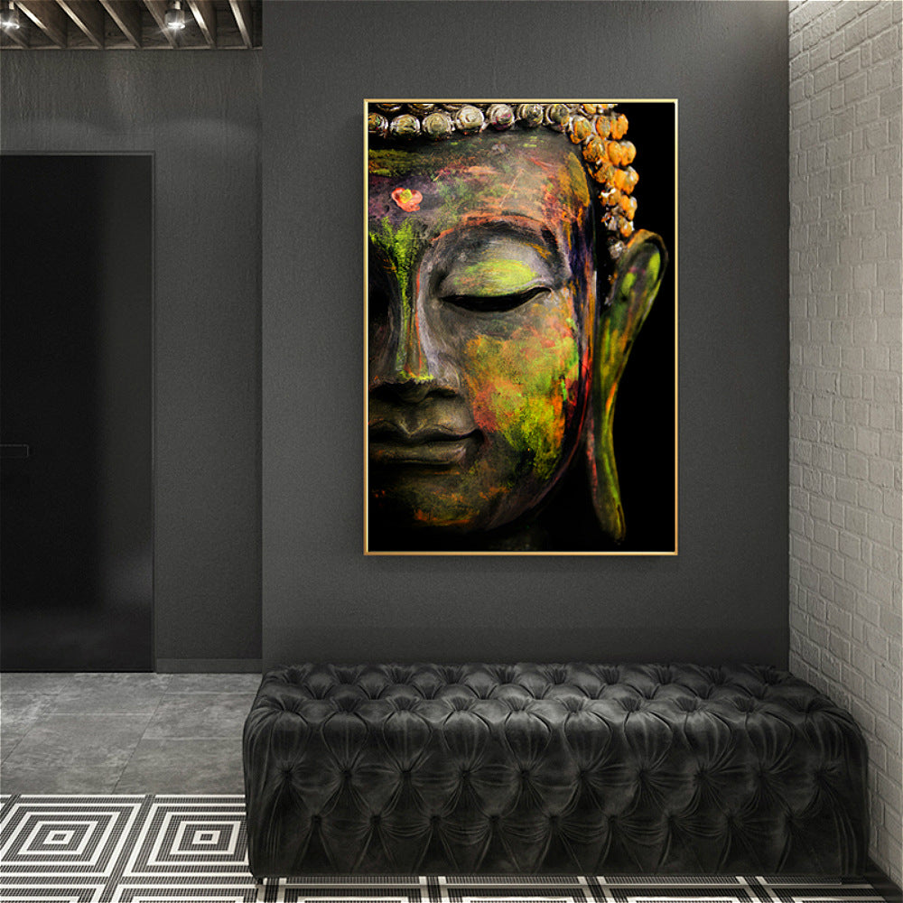 Stylized portrait of the Buddha