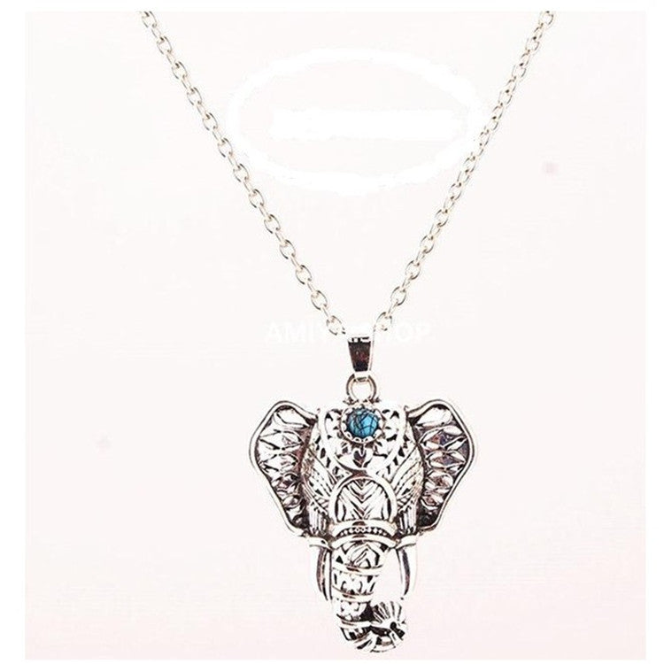 Elephant Head Necklace Good Luck Boho