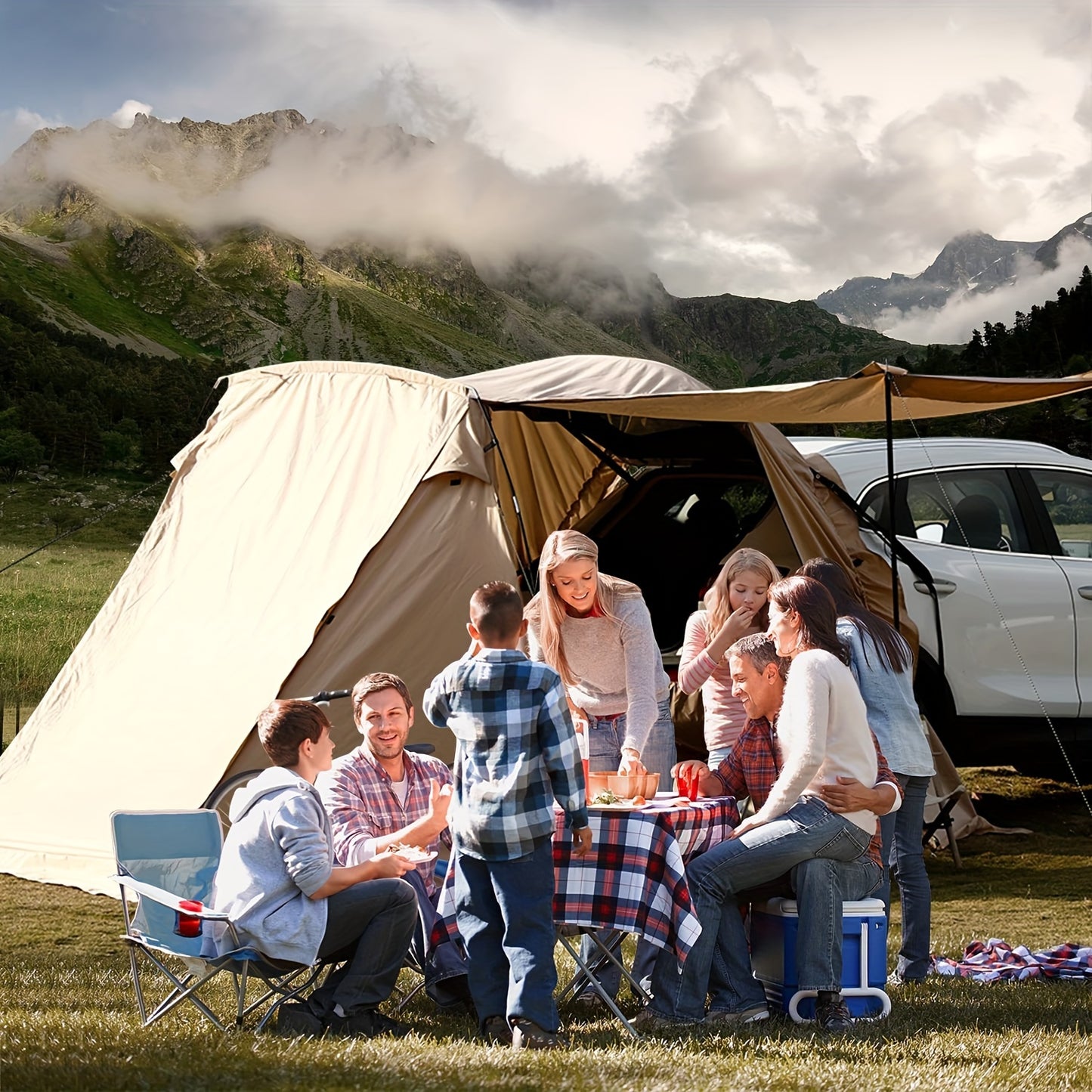 SUV Car Tent, Tailgate Shade Awning Tent for Camping