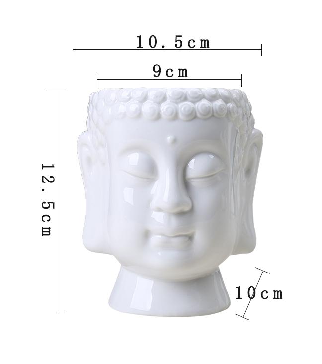 Buddha head ceramic pot