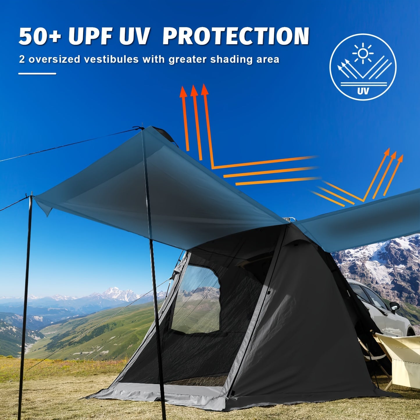 SUV Car Tent, Tailgate Shade Awning Tent for Camping