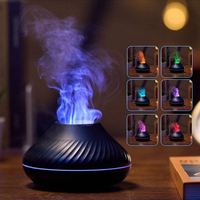 RGB Flame Aroma Diffuser 130Ml 3d Colorful Flame