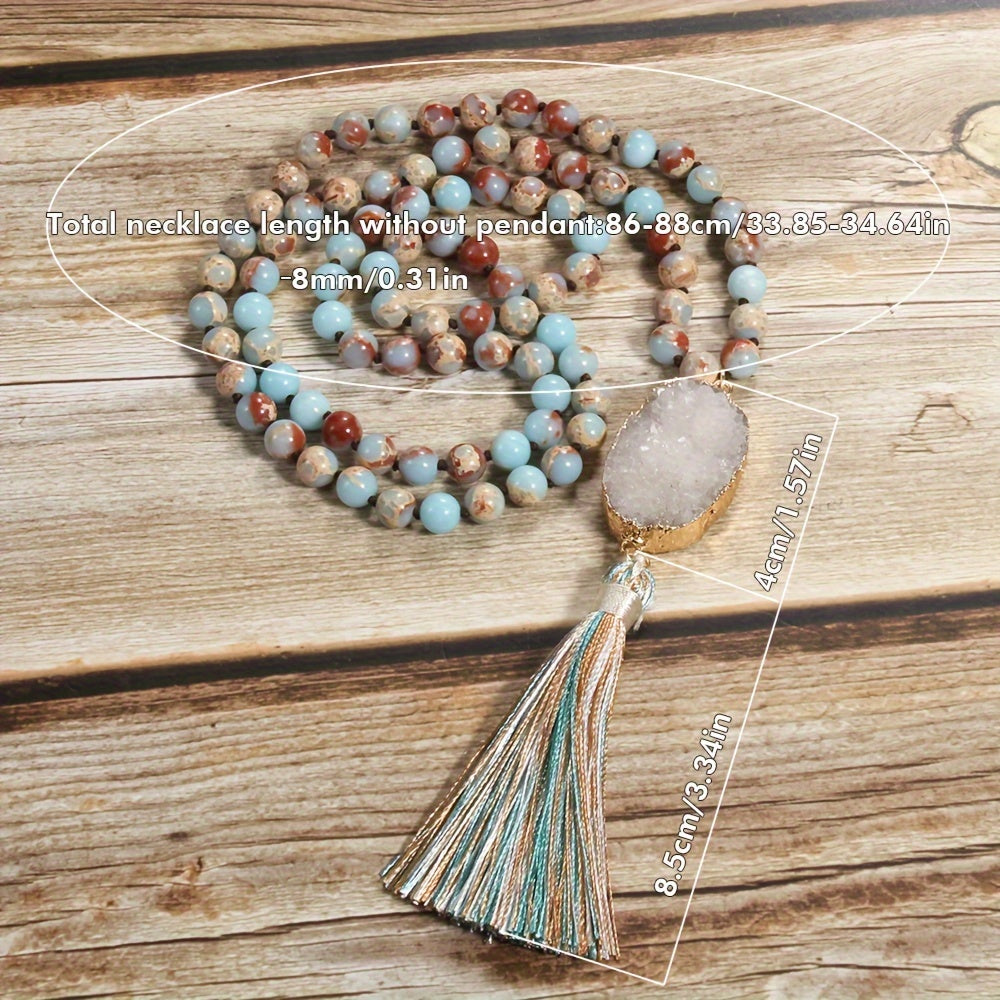 Boho Chic Stone Beaded Necklace