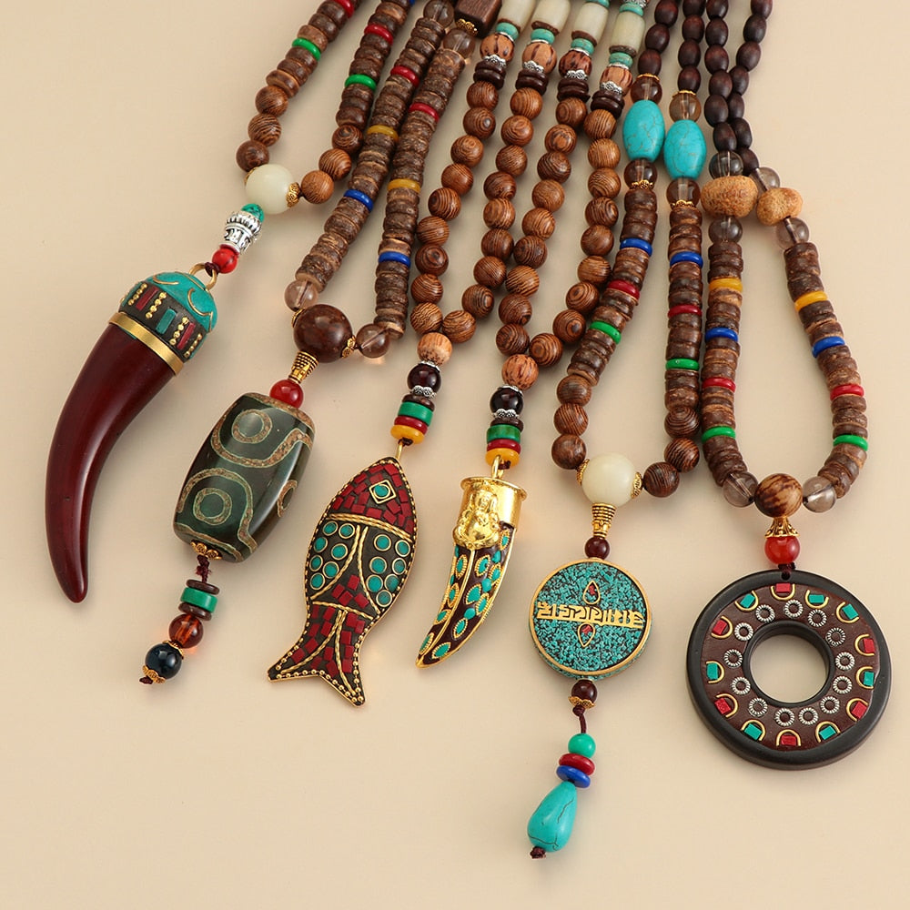 Nepali necklace with ethnic pendant