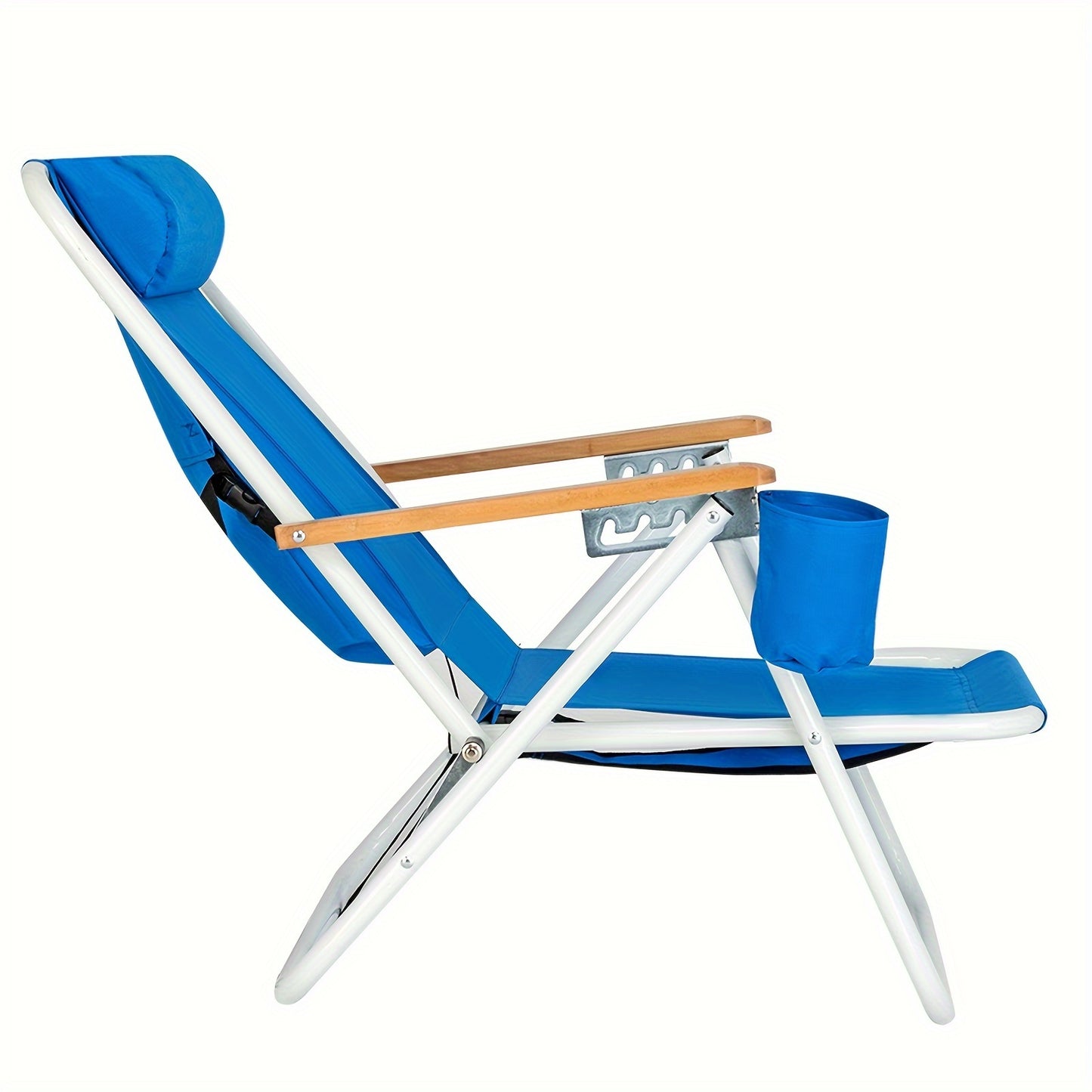 Portable High Strength Beach Chair with Adjustable Headrest