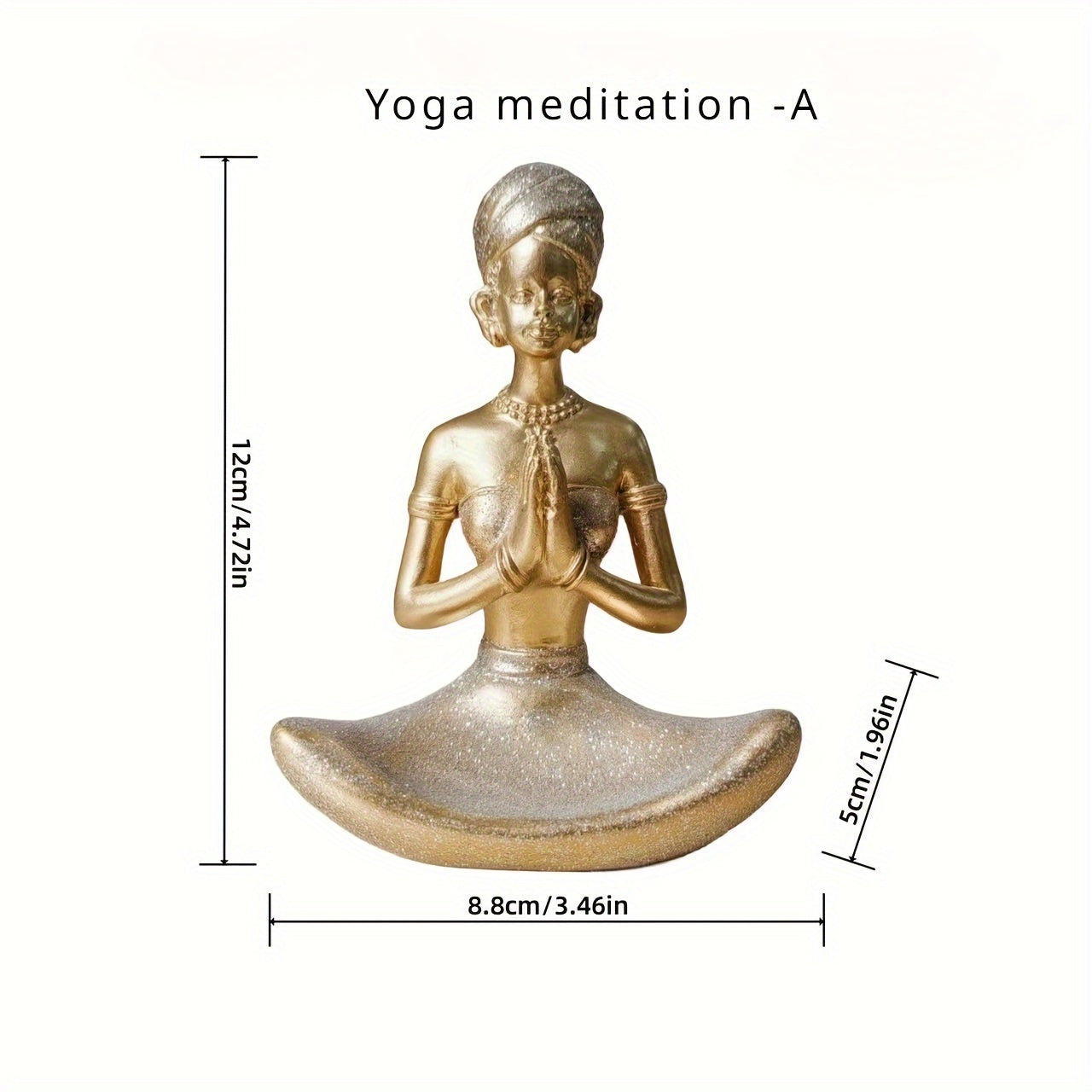 Decorative resin figurines of meditating girl