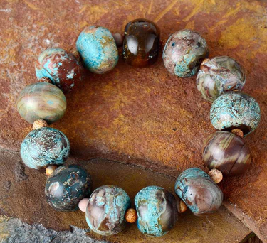 Heliotropic jasper bracelet