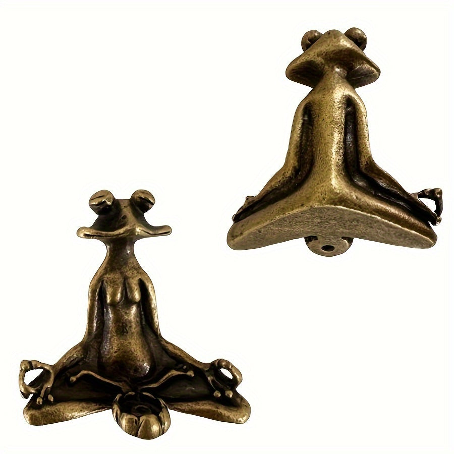 Handmade brass frog incense insert, table ornament, frog incense holder for meditation