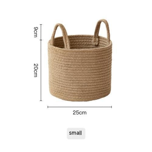 Jute Hand-woven Cotton Basket