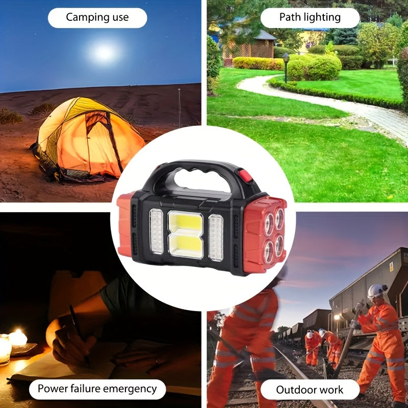 3-in-1  rechargeable solar-powered flashlight HB-1678