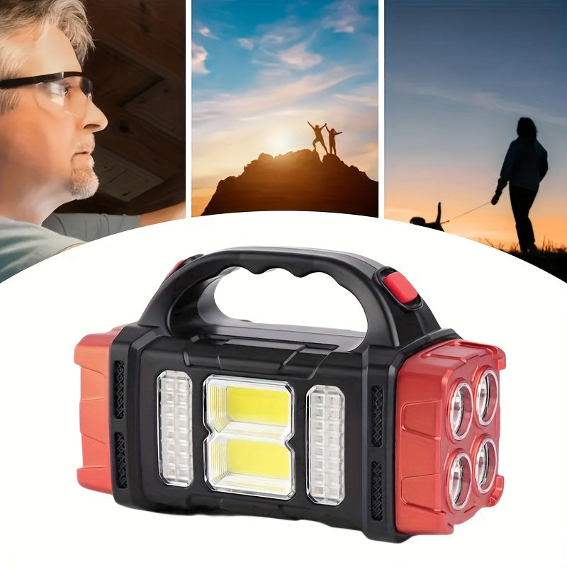 3-in-1  rechargeable solar-powered flashlight HB-1678