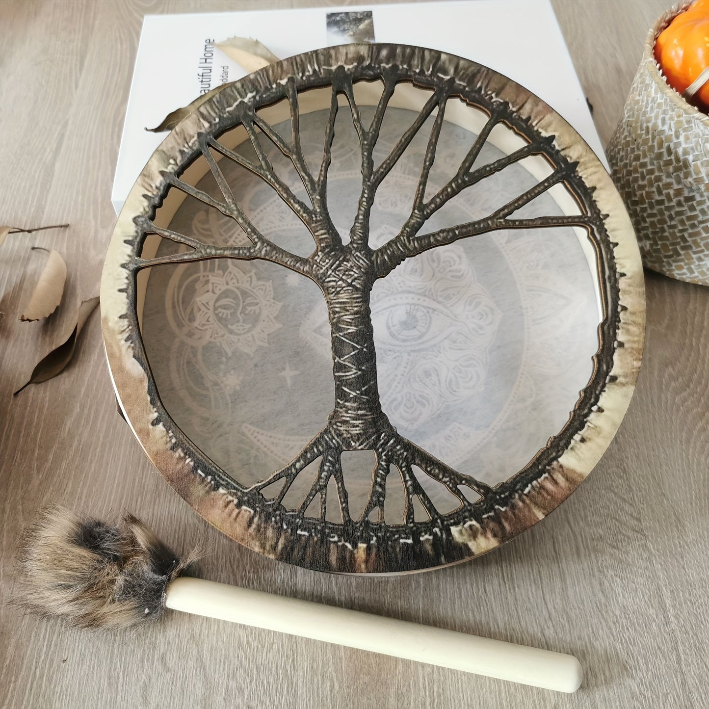 Hand drum for spiritual music, reflection, meditation, Shaman Drum Handmade