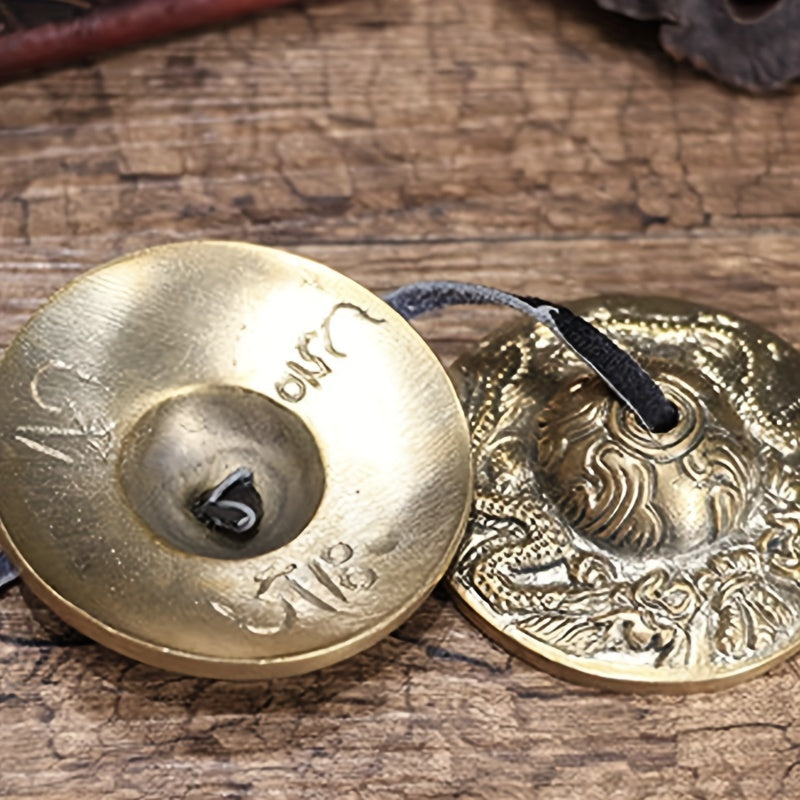 Tibetan Tingsha Meditation Bell Purifying Yoga Cymbals With Strap