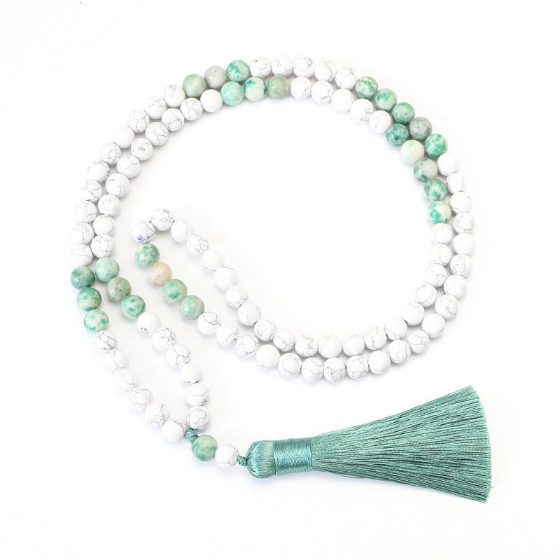 Howlite Amazonite Mala Meditation Beads