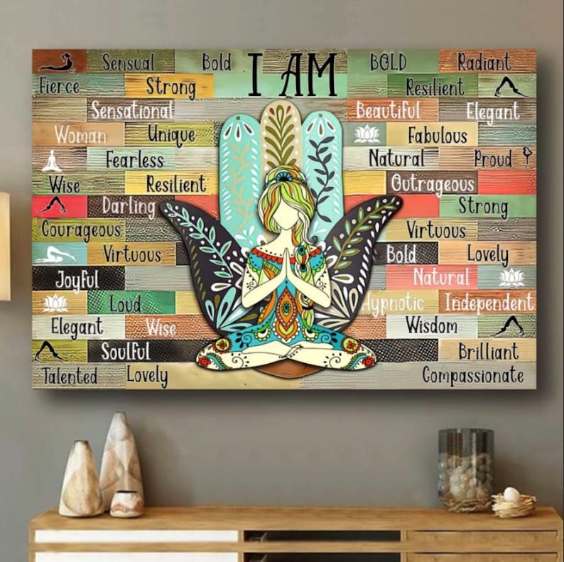 Wall Canvas "I am yoga"