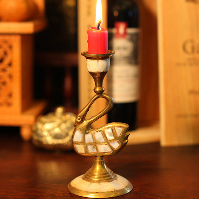 Brass Indian candleholder