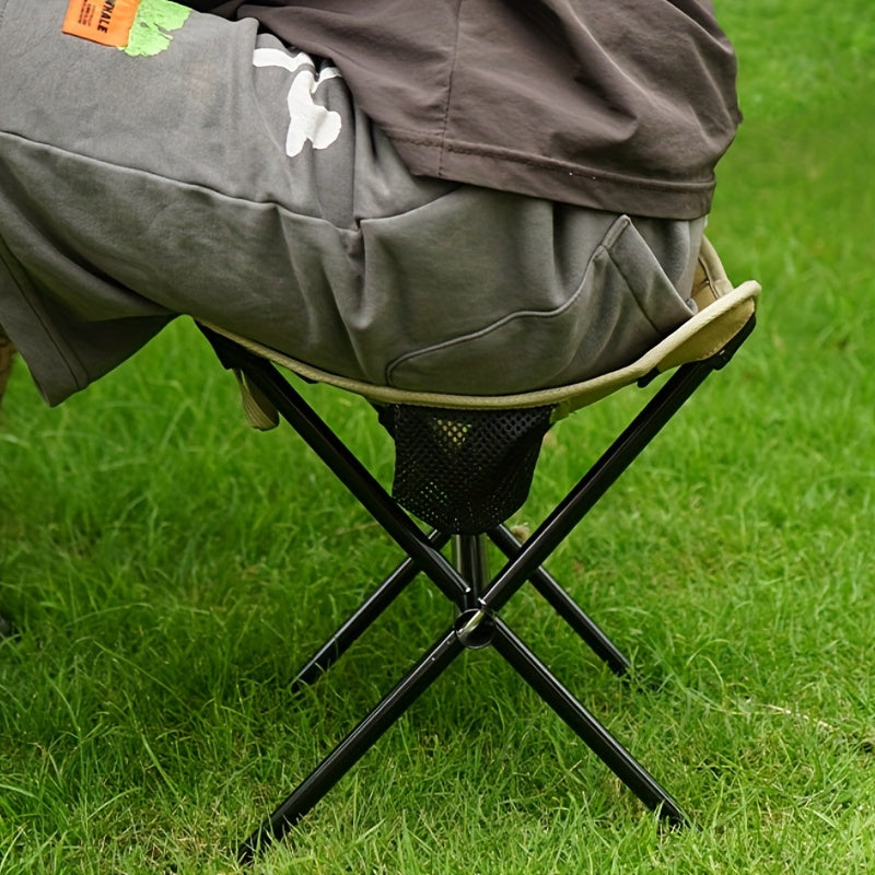 Folding lightweight camping chair with storage bag