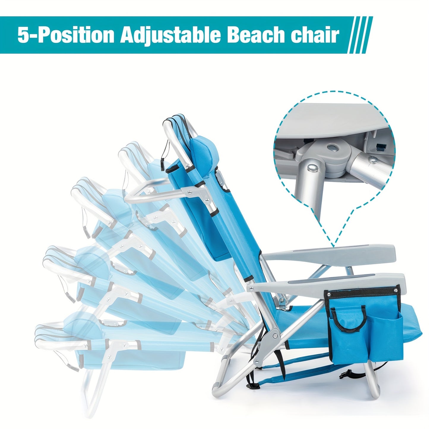 Lightweight portable folding lounger chair