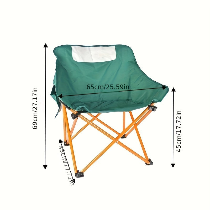 Folding camping chair with storage pocket